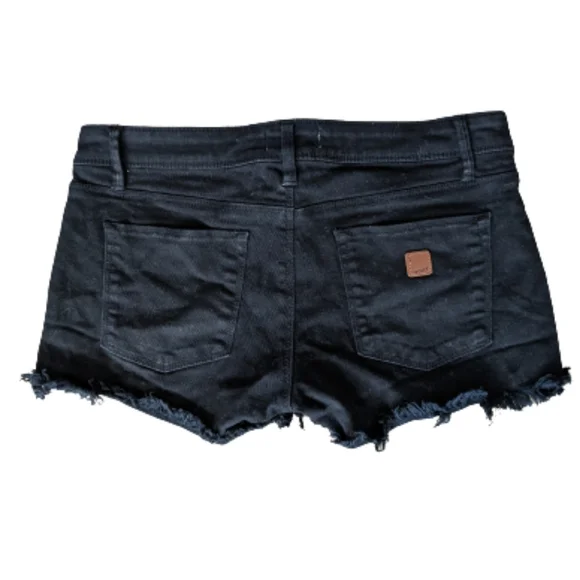 Roxy Black Denim Cutoff Short Shorts Size 28 - Picture 4 of 8